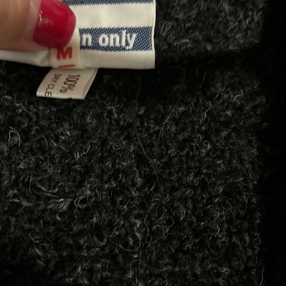 Weave O’The Irish Wool Boucle Grey Single Breasted Long Vest Duster size M - Picture 13 of 16